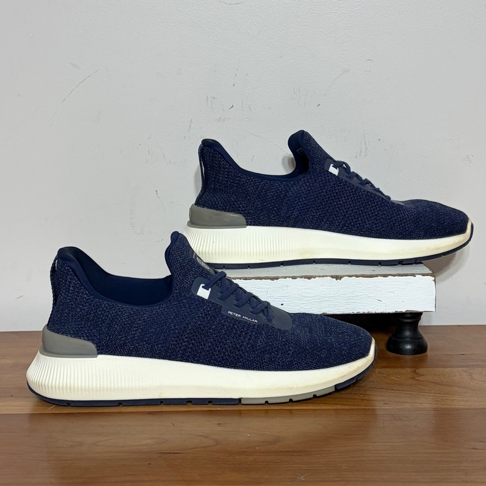 Peter Millar Apollo Navy Knit Sneakers Mens 8.5 EF22EF11